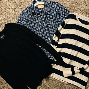 Men’s sweaters and button up